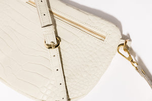 The Big Sling Bag, Ivory Croco