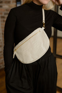 The Big Sling Bag, Ivory Croco